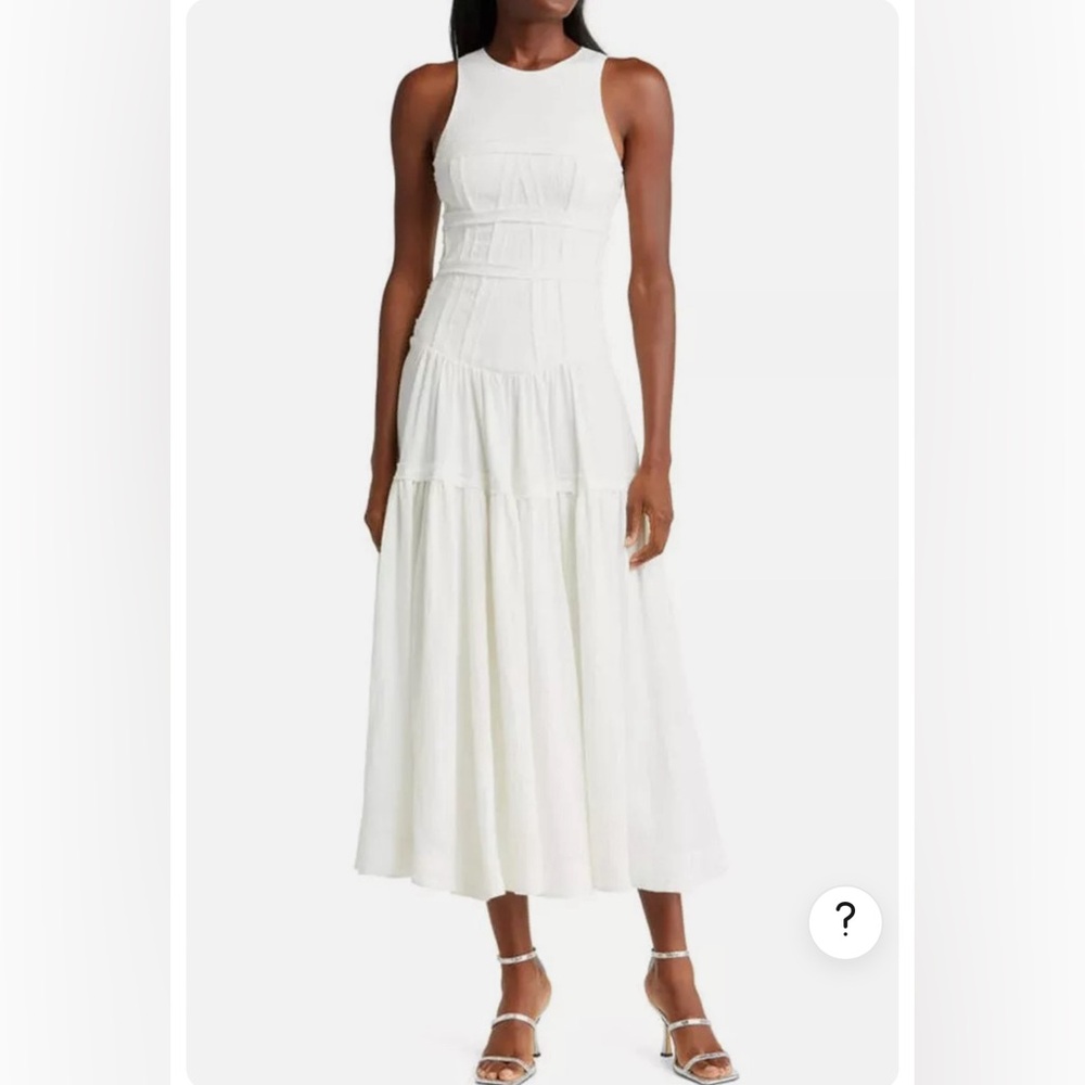 Aje Tidal corset midi dress